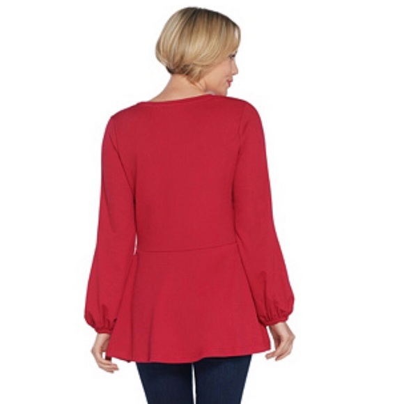 Pebble knit bishop sleeve top - Picture 5 of 5